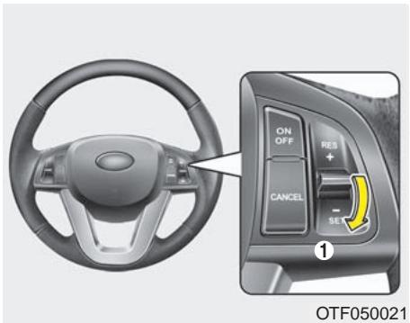KIA OPTIMA 2011 - Pour augmenter la vitesse régée : - 1
