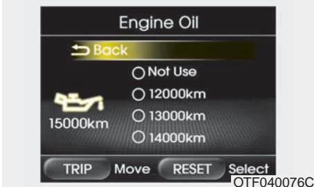 KIA OPTIMA 2011 - Vidange d'huile (permutation des pneus) requisite - 4