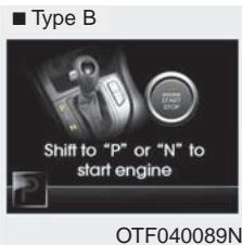 KIA OPTIMA 2011 - Shift to "P" or "N" to start the engine (Engager le levier sur « P » ou « N » pour démarrer) - 2