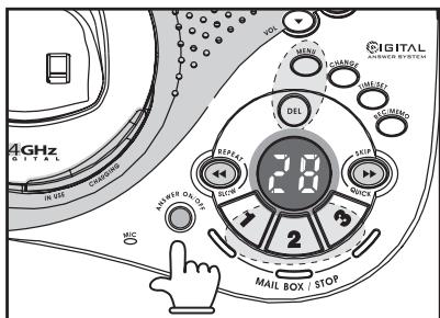 VTECH VT 2650 - Réviser votre message d'accueil : - 1