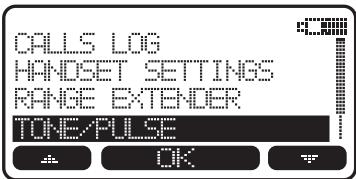 VTECH VT 2651 - Sélection du mode de composition à tonalité/impulsions (prégréguè à TONE) - 1