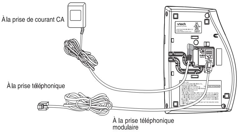 VTECH VT 2651 - Raccord de l'alimentation au socle - 1