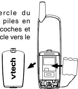 VTECH VT 5849 - Installation du bloc-piles dans le combiné - 1