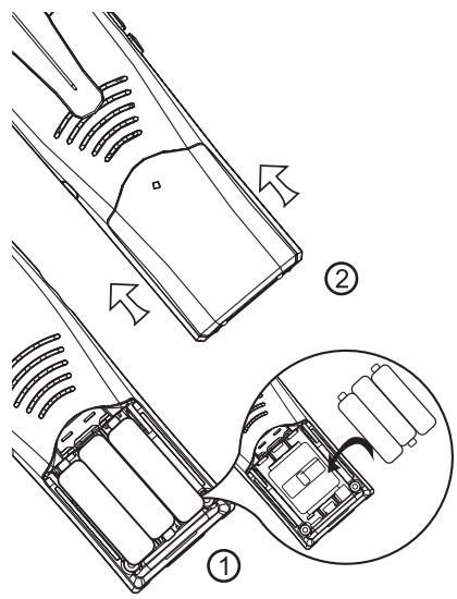 VTECH VT 5850 - Installation et charge des piles dans le combiné - 1