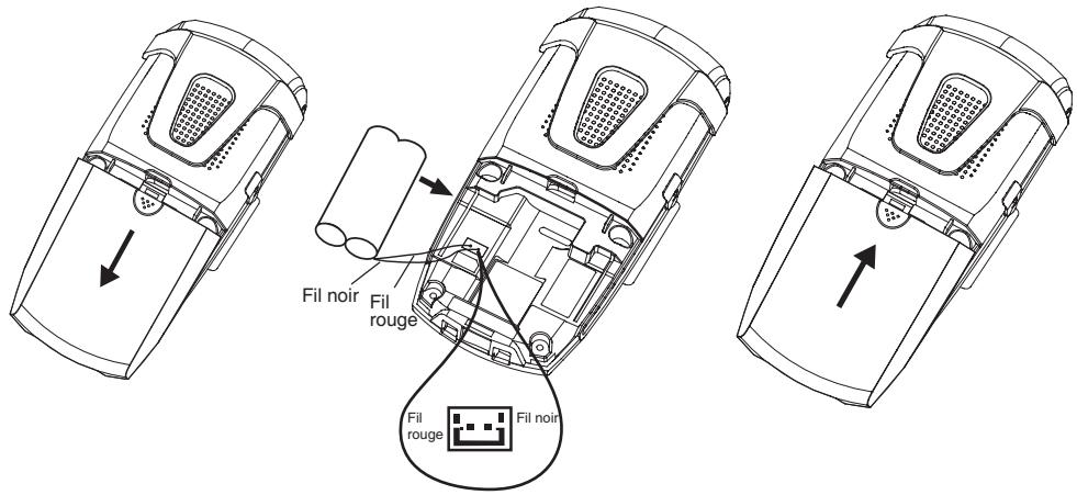 VTECH IS6110 - Installation du bloc-piles du combiné - 1