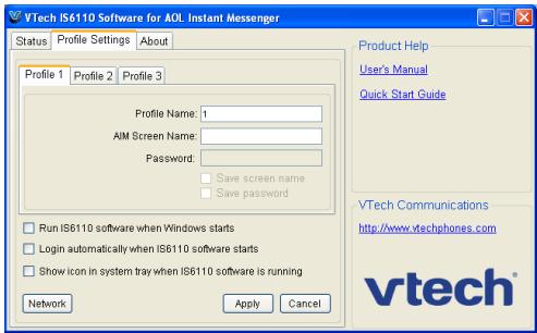 VTECH IS6110 - Réglages du logiciel du téléphone IS6110 - 2