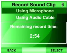 VTECH IS6110 - Enregistrement d'un clip sonore à l'aide du cable : - 3