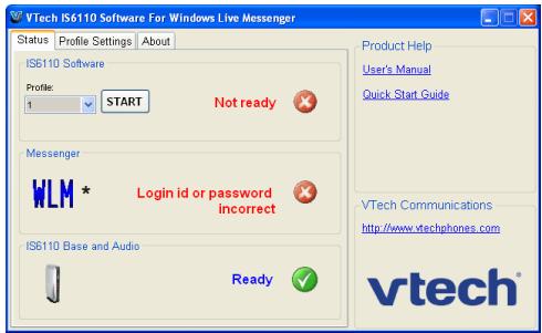 VTECH IS6110 - Ouvrir une session du logiciel du téléphone IS6110 - 1