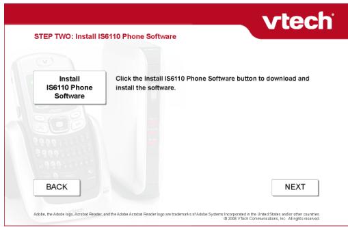 VTECH IS6110 - Installation du logiciel du téléphone IS6110 - 1