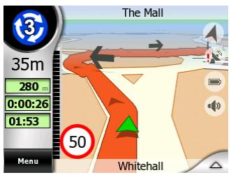 MIO LOGICIEL DE NAVIGATION POUR DIGIWALKER C710 - Guidage de virage animé - 1