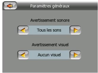 MIO LOGICIEL DE NAVIGATION POUR DIGIWALKER C710 - Modifier des paramètres de l'avertissement de radars - 2
