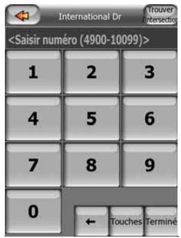 MIO MAP-V3.2-P350-P550 - Sélection d'un numéro ou du milieu de la rue. - 1