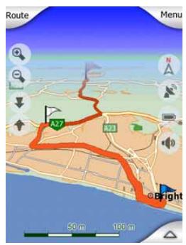 MIO MAP-V3.2-P350-P550 - Le point de départ, les étapes et la destination - 2