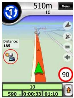 MIO MAP-V3.2-P350-P550 - Avertissement visible - 3