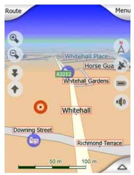 MIO MAP-V3.2-P350-P550 - Le point de la carte sélectionné est appelé cursor (curseur) - 1