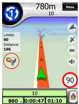 MIO MAP-V3.2-P350-P550 - Avertissement visible - 1