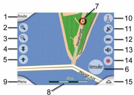 MIO MAP-V3.2-P350-P550 - Contenus de l'écran map (carte): - 2