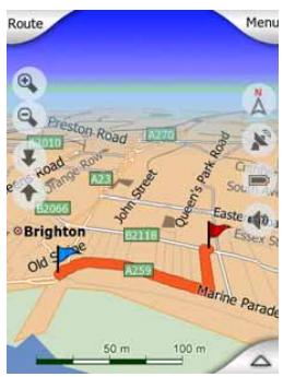 MIO MAP-V3.2-P350-P550 - Le point de départ, les étapes et la destination - 1