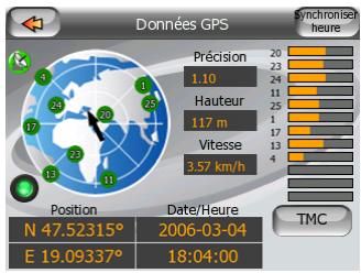 MIO DIGIWALKER C510 - Écran des données GPS - 1