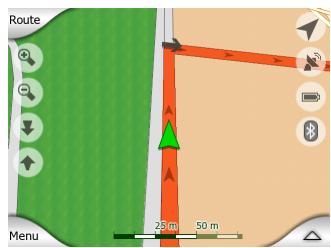 MIO DIGIWALKER C510 - Position actuelle et Lock-on-Road (Route verrouillée - 2