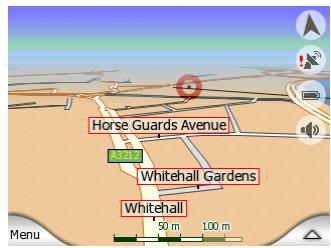 MIO DIGIWALKER C510 - Le point de la carte selectionné est appelé Cursor (Curseur) - 2