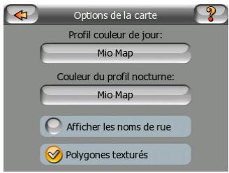 MIO DIGIWALKER C510 - Options de la carte - 1