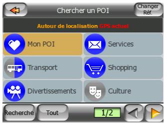 MIO DIGIWALKER C510 - Find POI (Chercher un POI) - 1