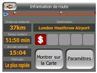 MIO DIGIWALKER C510 - Affichage des données de l'itinéraire (pour destination et étapes) - 3