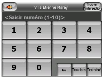 MIO DIGIWALKER C510 - Sélectionner un numéro ou le milieu d'une rue - 1