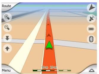 MIO DIGIWALKER C510 - Position actuelle et Lock-on-Road (Route verrouillée - 1