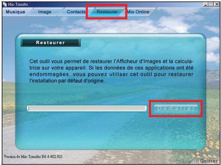 MIO 269+ - Restaurer visionneur d'images et calculatrice - 2