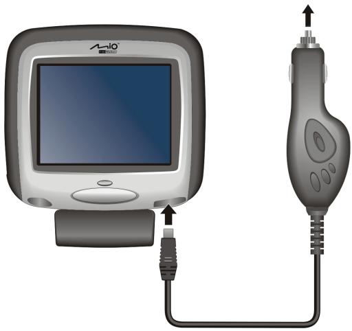 MIO C210 - Connexion du câble d'alimentation du véhicule - 1