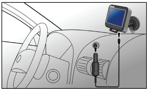 MIO C230 - Connecter le chargeur de voiture - 1