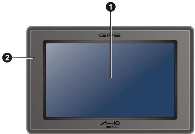 MIO C320B - Éléments de la face avant - 1