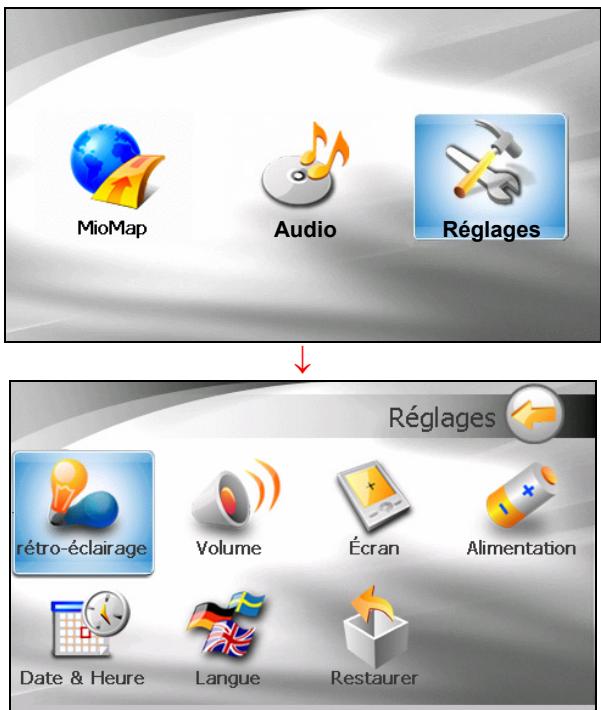 MIO C320B - Démarrer et quitter Réglages - 1