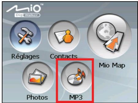 MIO C510 - Démarrer et quitter MP3 Player - 1