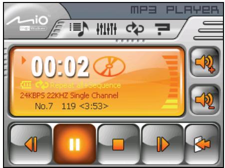 MIO C510E - Lire des fichiers MP3 - 1