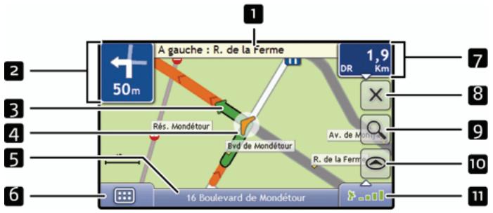 MIO MOOV - Écran carte en 2D - 1