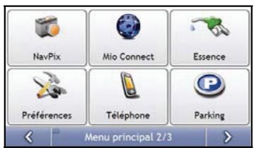 MIO MOOV - Écran menu principal - 2