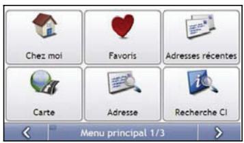 MIO MOOV 330 - Écran menu principal - 1