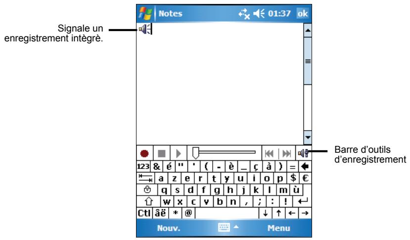MIO P350 - Enregistrement d'un message - 1