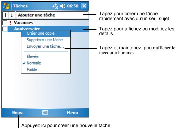 MIO P350 - Tâches : conserver une liste de choses à faire - 1