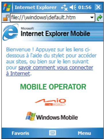 MIO P350 - Utiliser internet explorer mobile - 1