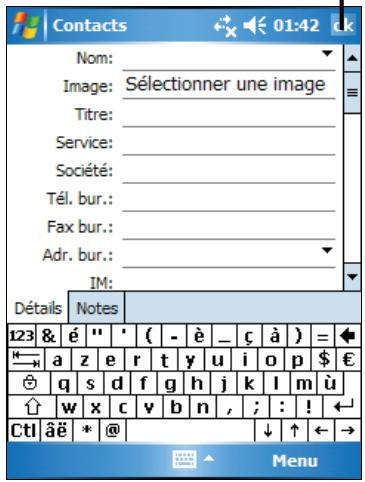 MIO P350 - Création d'un contact - 1