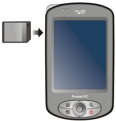 MIO P350 - Utilisation d'une carte SD ou MMC - 1