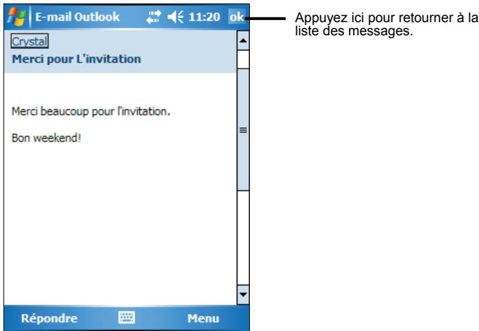 MIO P350 - Utilisation de la liste des messages - 2