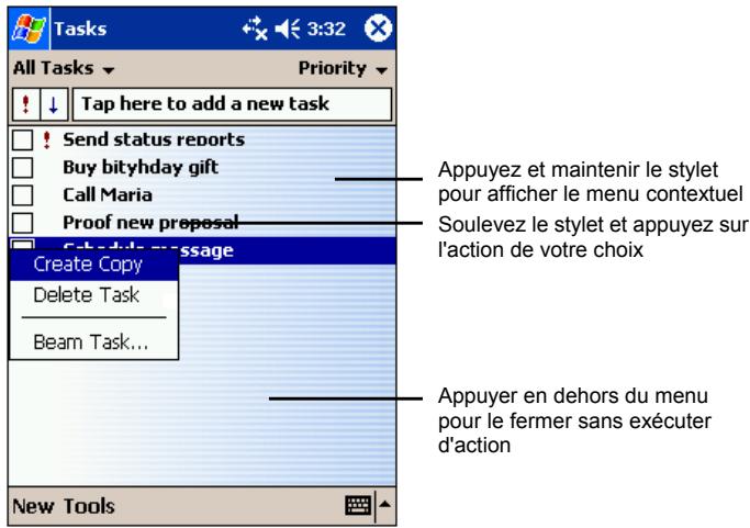 MIO 168 - Menus contextuels - 1