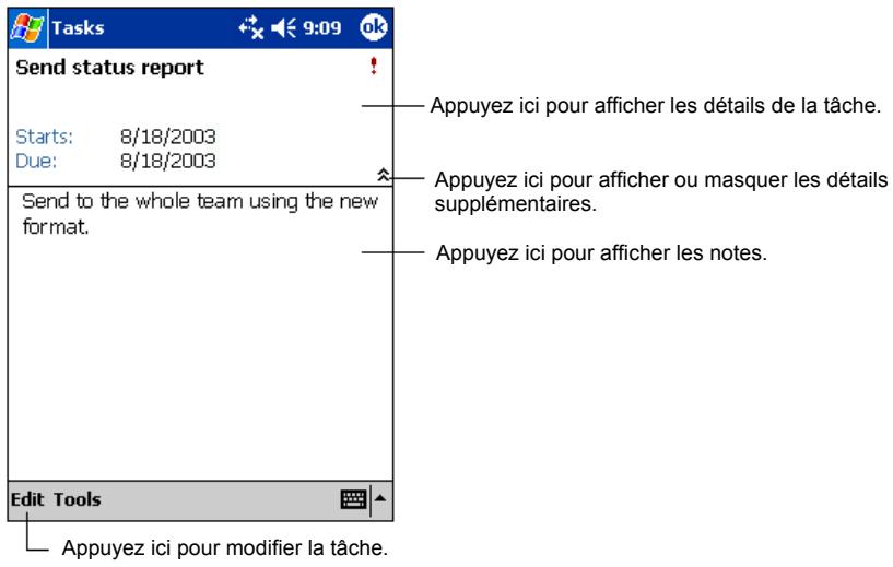 MIO 168 - Utilisation de l'écran Résumé des tâches - 1
