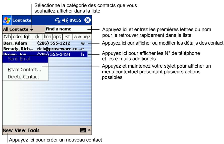 MIO 168 - Contacts : conservez les coordonnées de vos amis et collègues - 1
