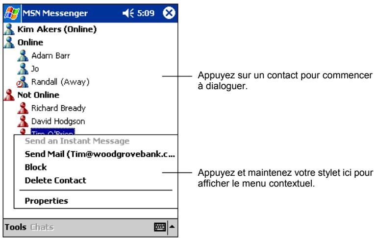 MIO 168 - Utilisation des contacts - 1